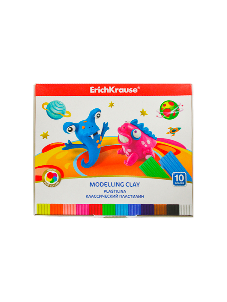 Пластилин «ErichKrause» классический 10 цветов со стеком