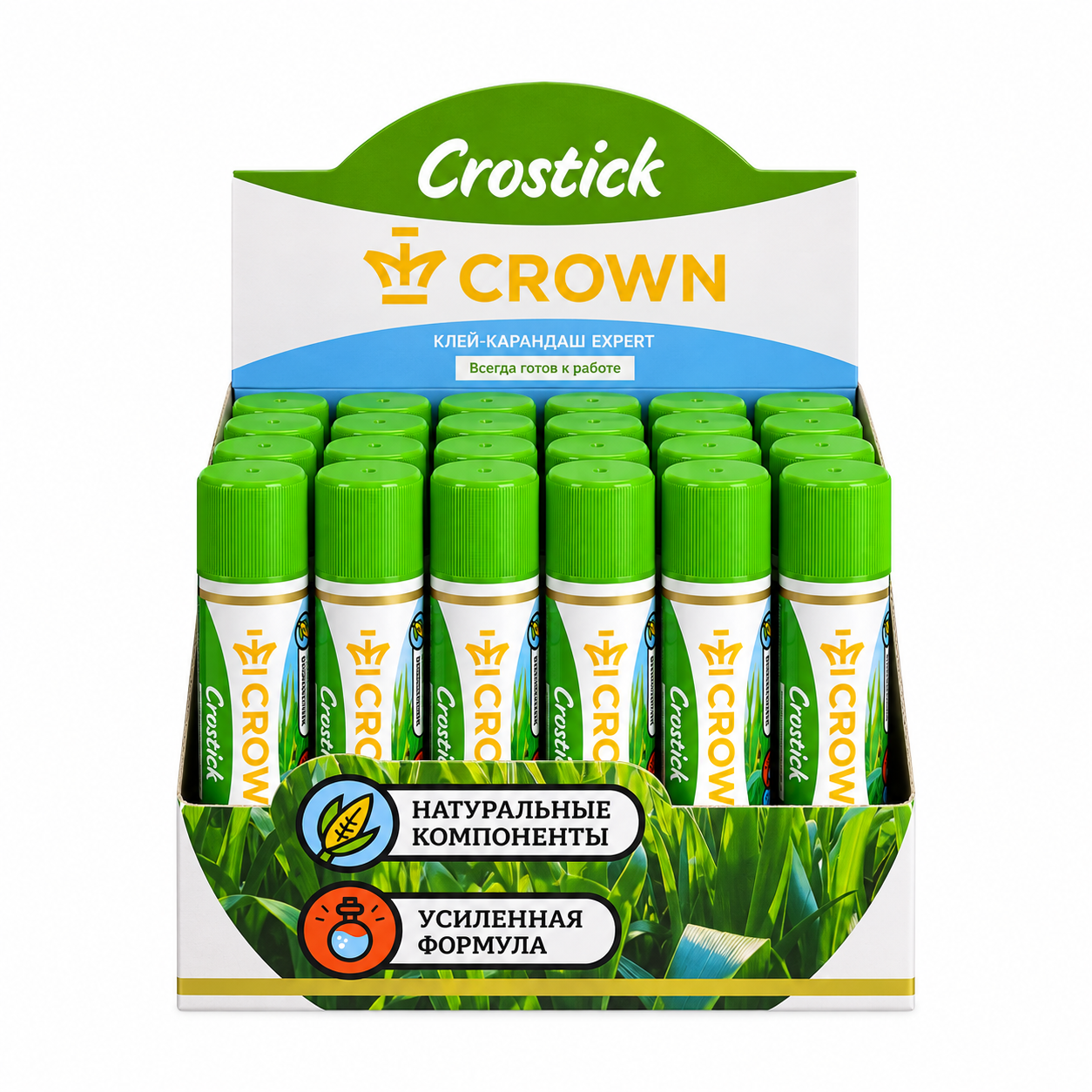 Клей карандаш 8 г CROWN® "Expert"