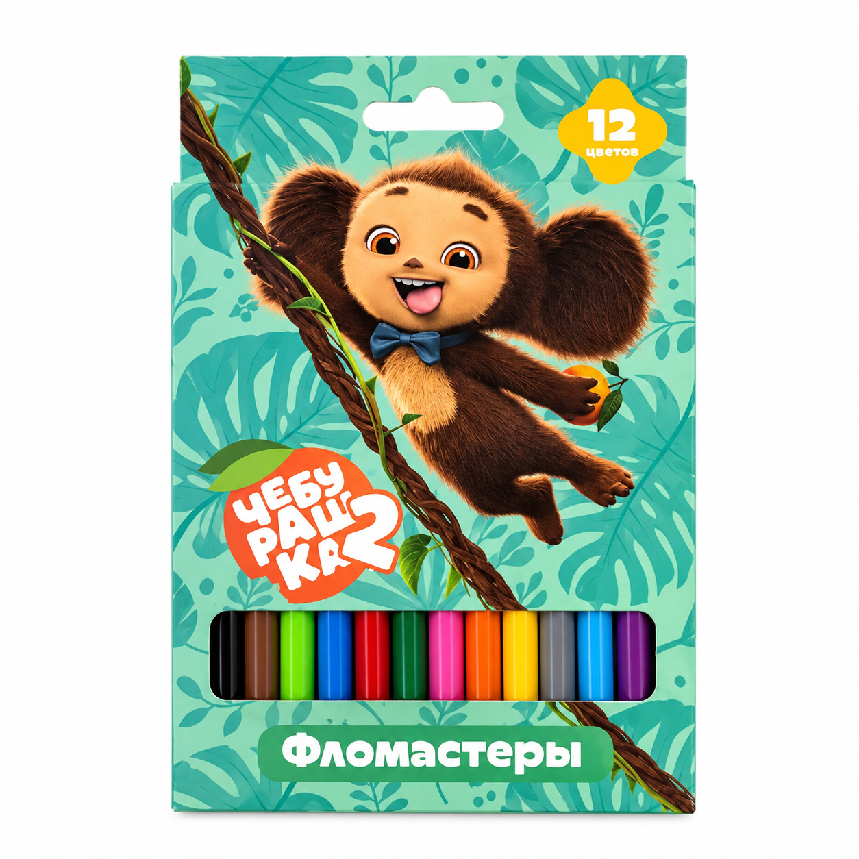 Фломастеры 12 цветов Мульти-Пульти® "Чебурашка"