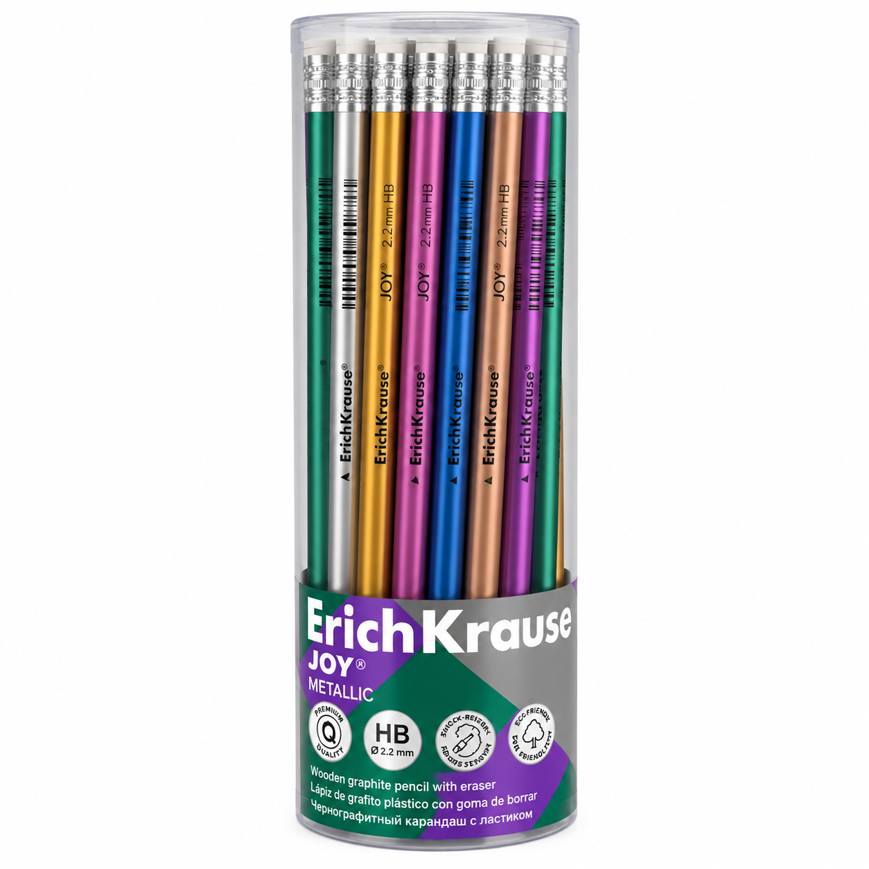 Карандаш чернографитный ErichKrause® "JOY Metallic"