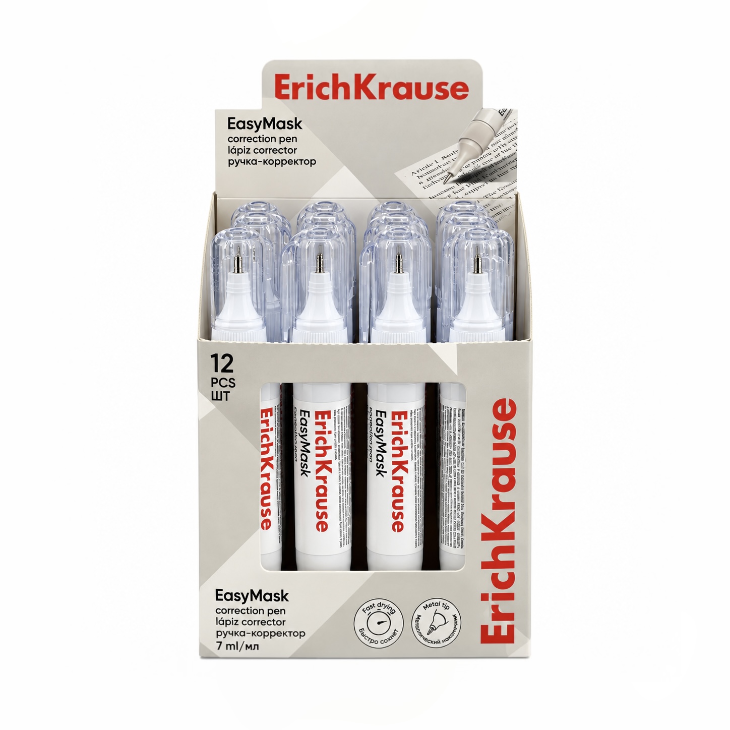 Корректор ручка 7 мл Erich Krause®