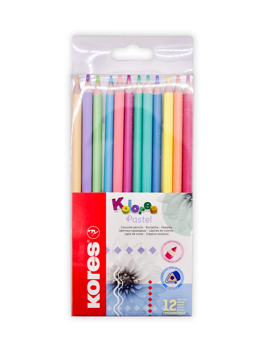 Карандаши цветные пастельные «Kores» Pastel 12 цветов
