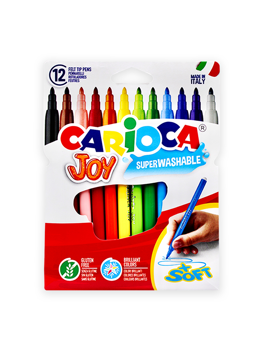Фломастеры «Carioca» Joy Super Washable 12 цветов