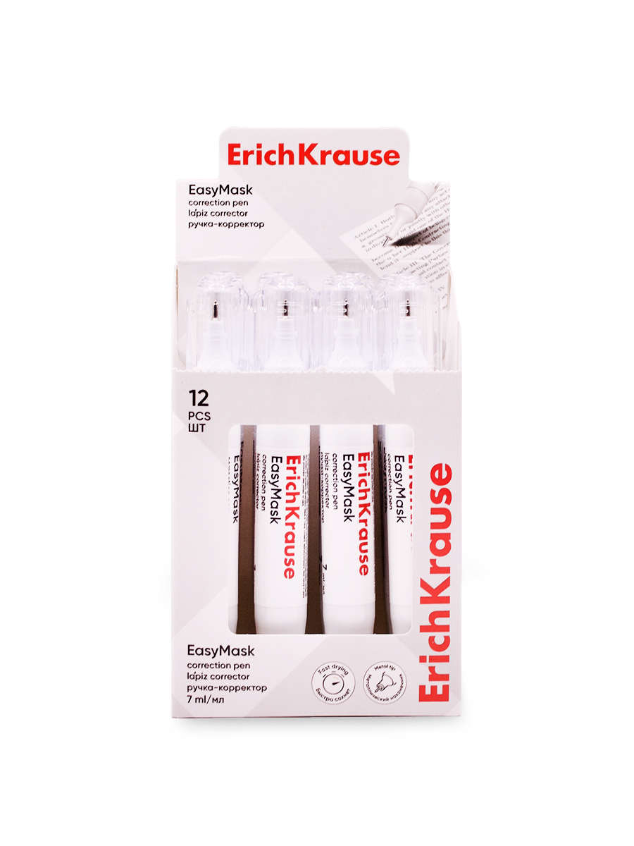 Ручка-корректор «ErichKrause» EasyMask 7 мл с металлическим наконечником