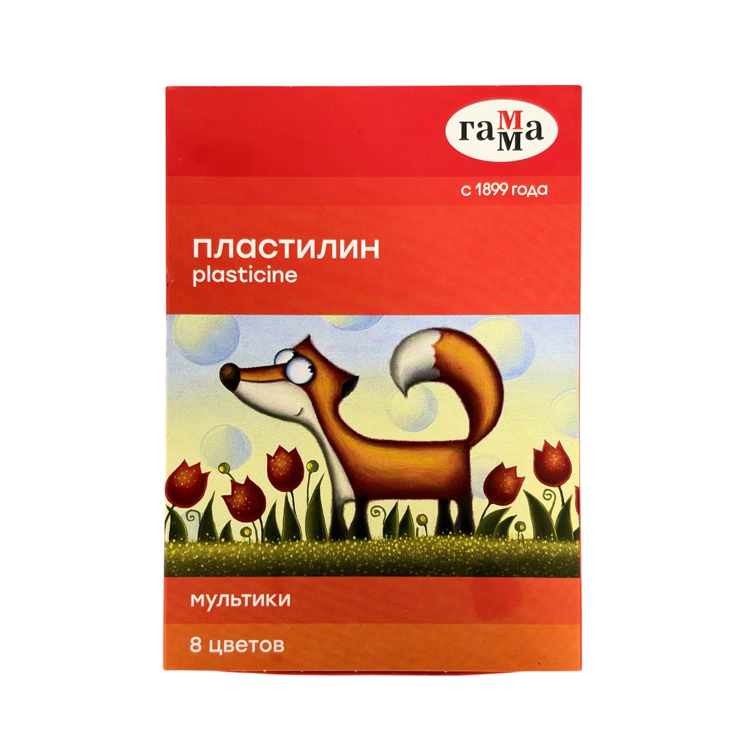 Пластилин 8 цветов ГАММА® "Мультики" 160 г
