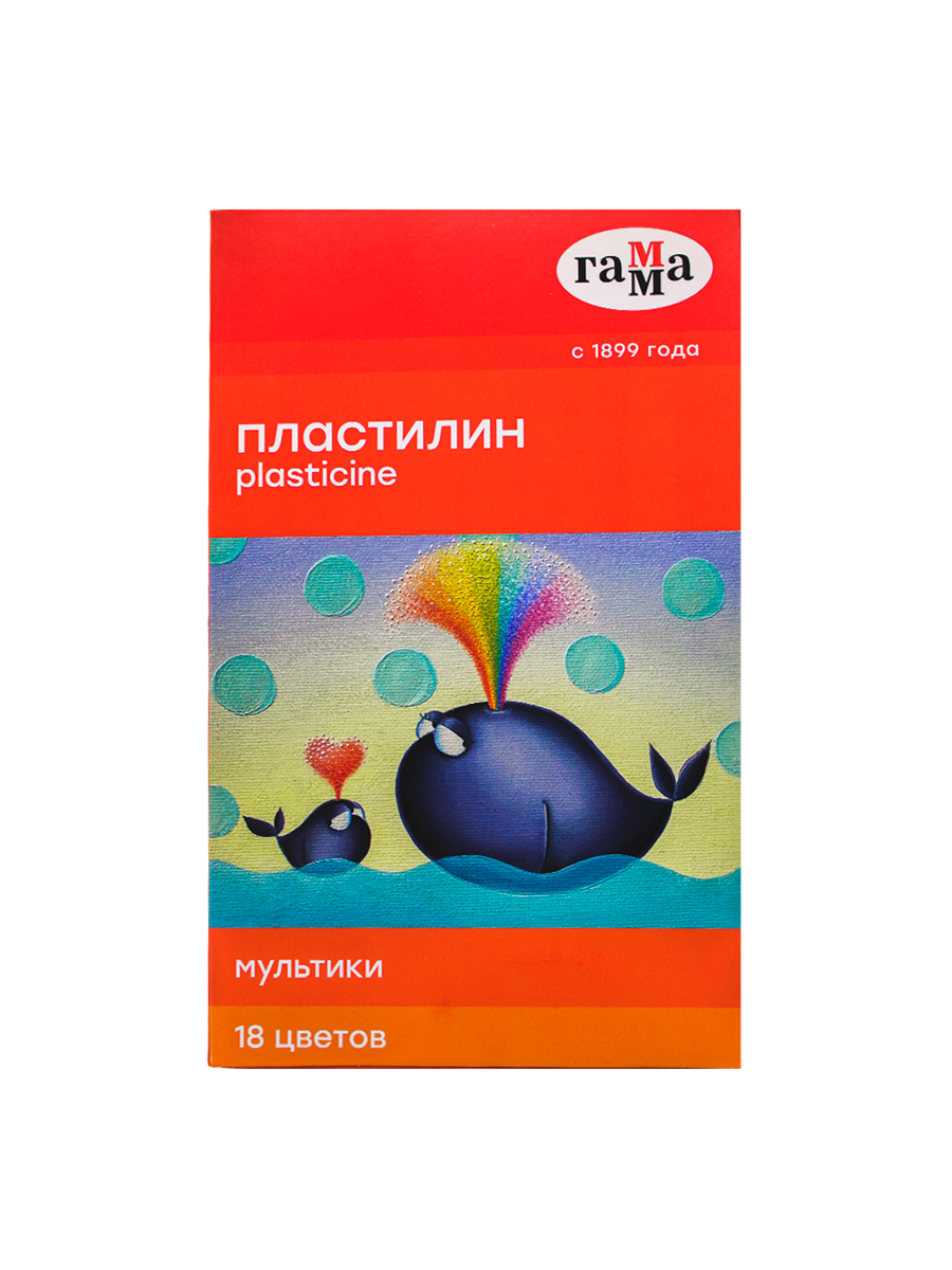 Пластилин «Гамма» Мультики 18 цветов со стеком