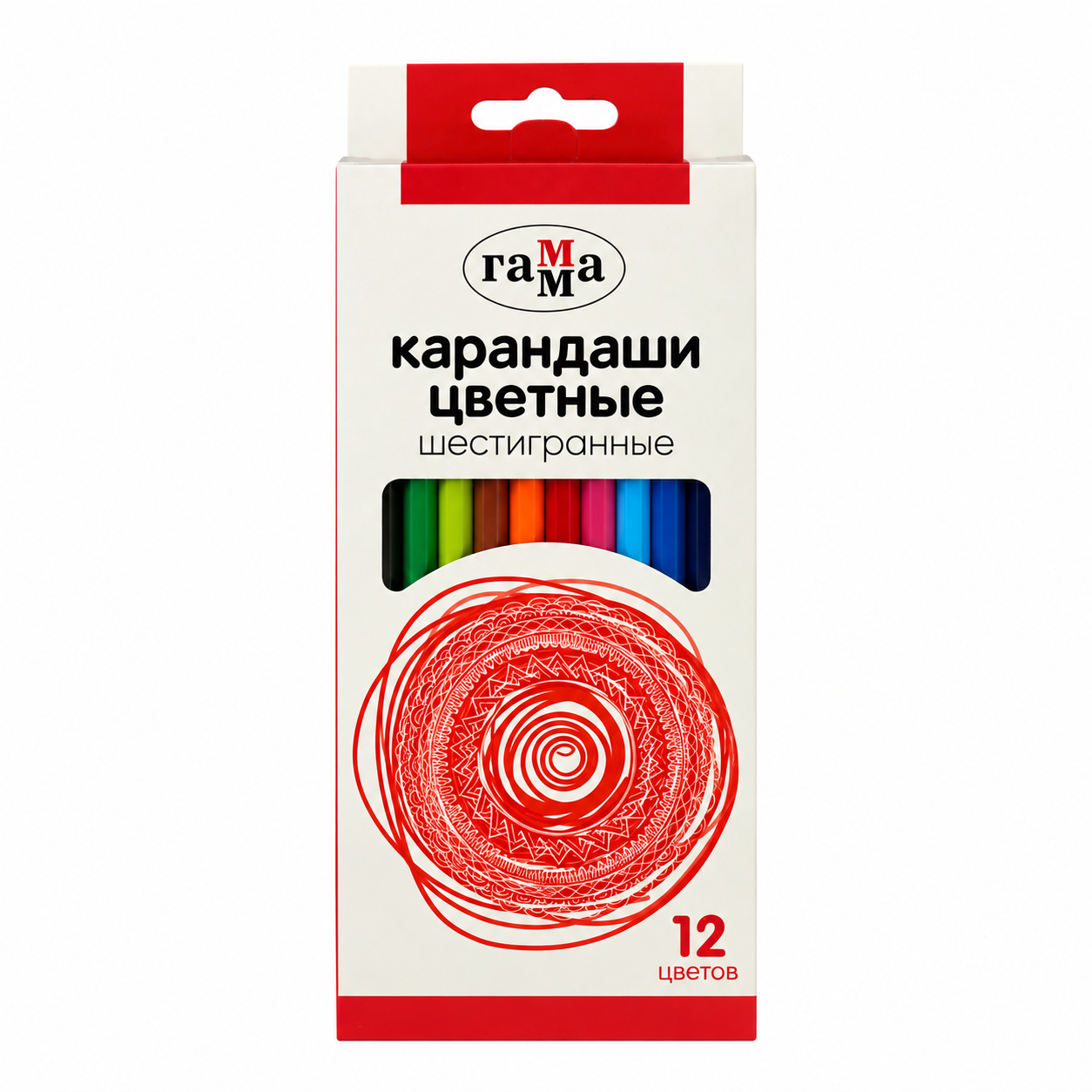 Карандаши цветные 12 цветов ГАММА® "Красное солнце"
