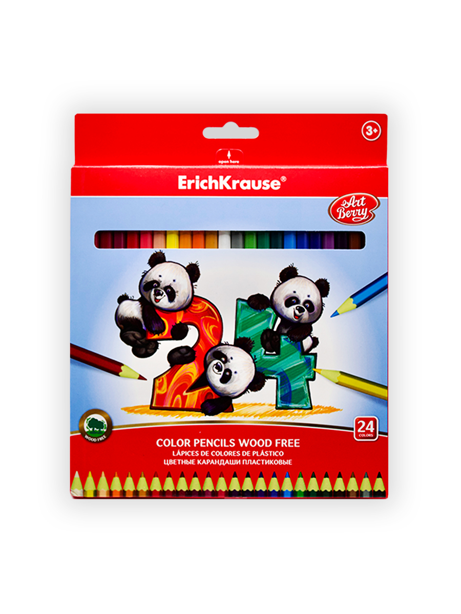 Карандаши цветные пластиковые «ErichKrause» ArtBerry, 24 цвета