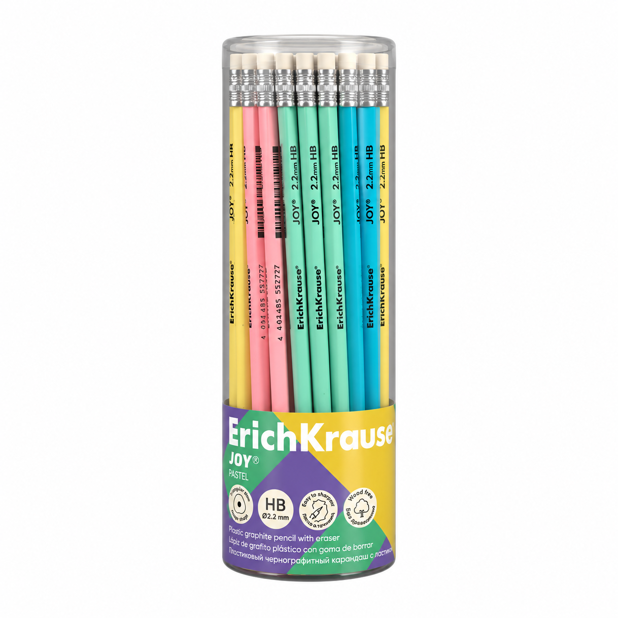 Карандаш чернографитный ErichKrause® "JOY Pastel"