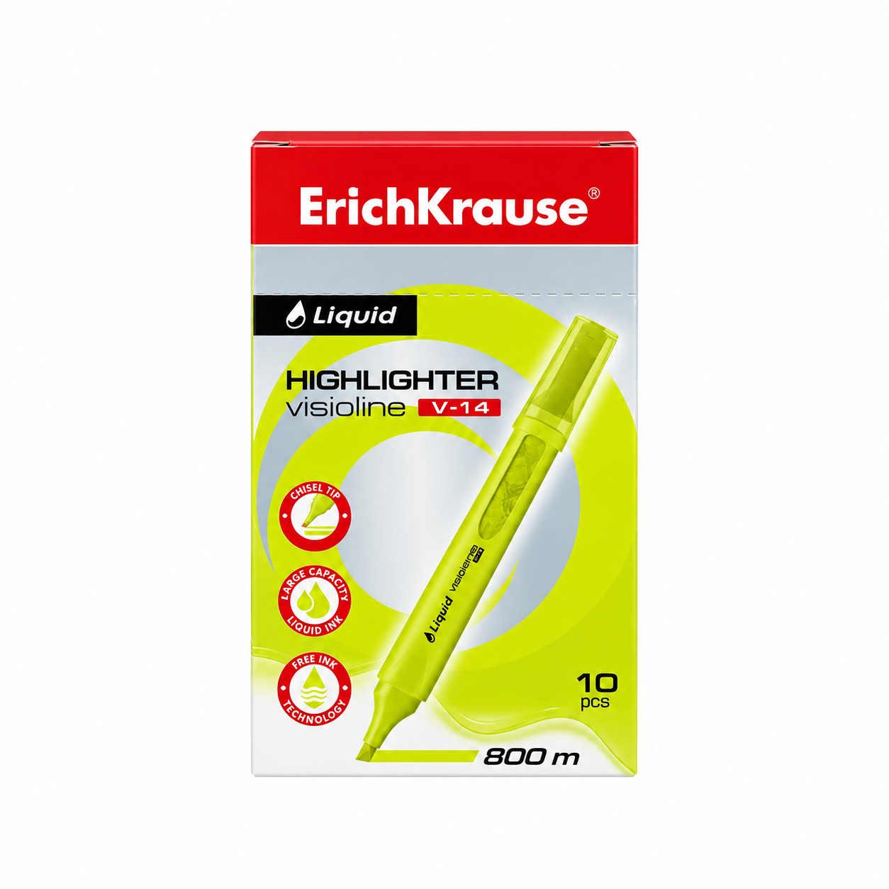Текстовыделитель желтый Erich Krause® "Visioline"