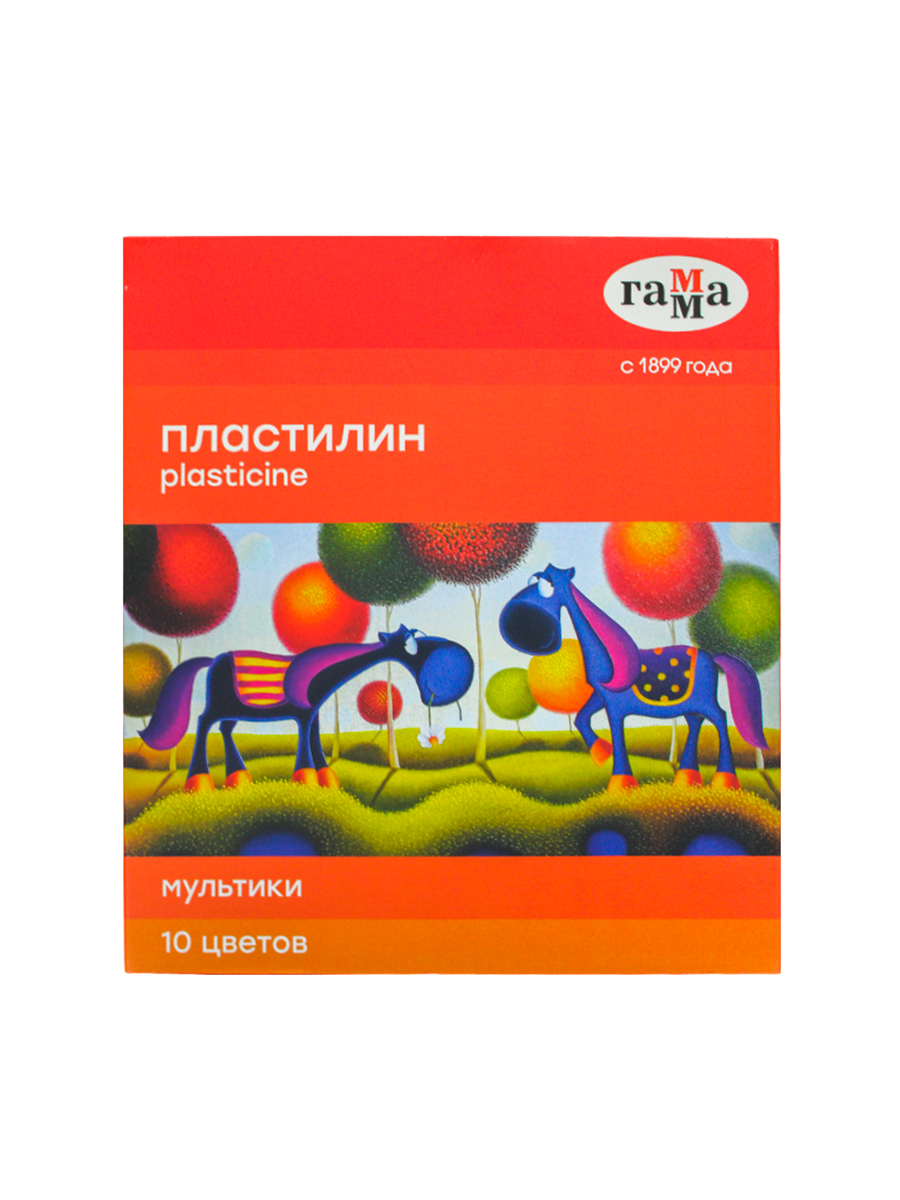 Пластилин «Гамма» Мультики 10 цветов со стеком