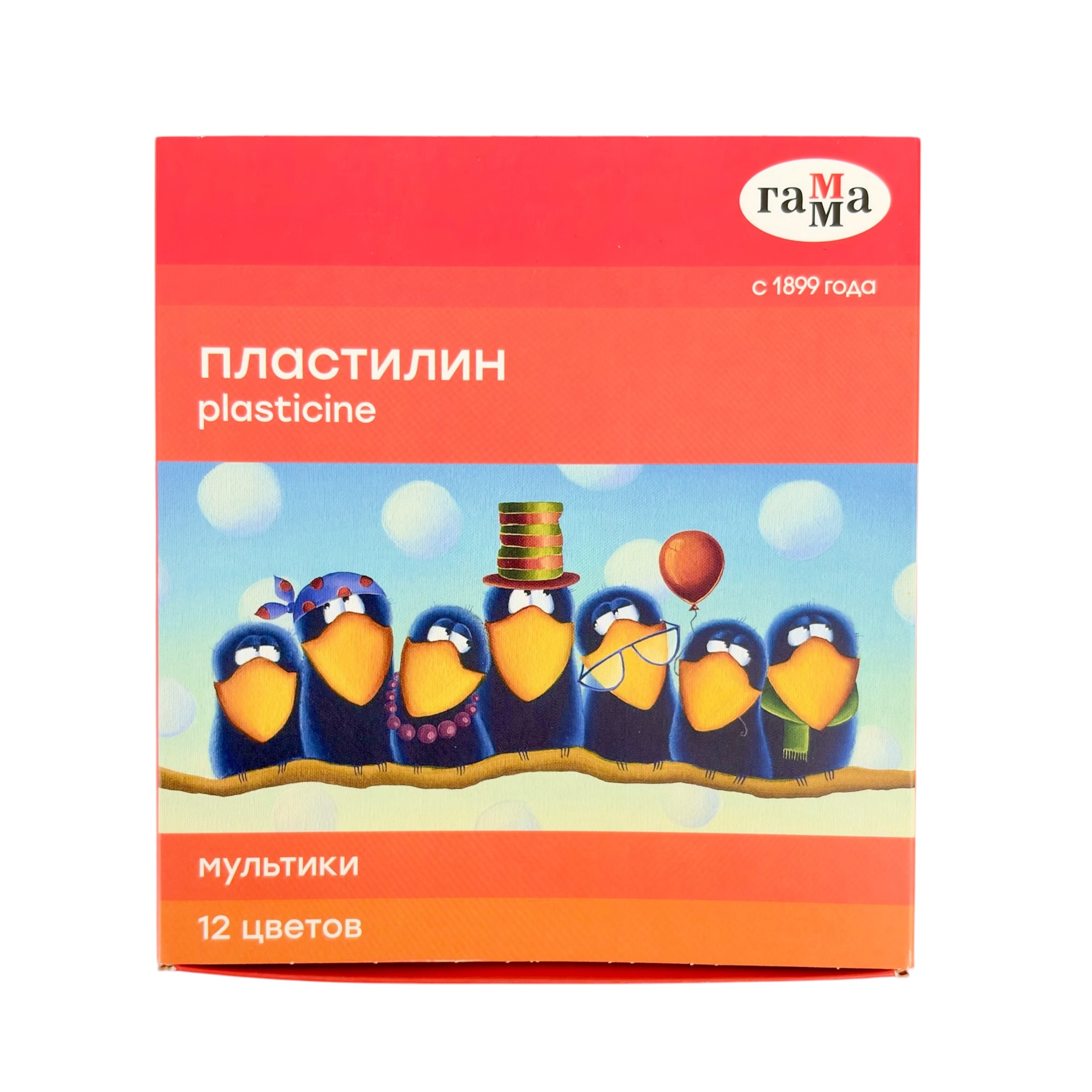 Пластилин 12 цветов ГАММА® "Мультики" 240 г