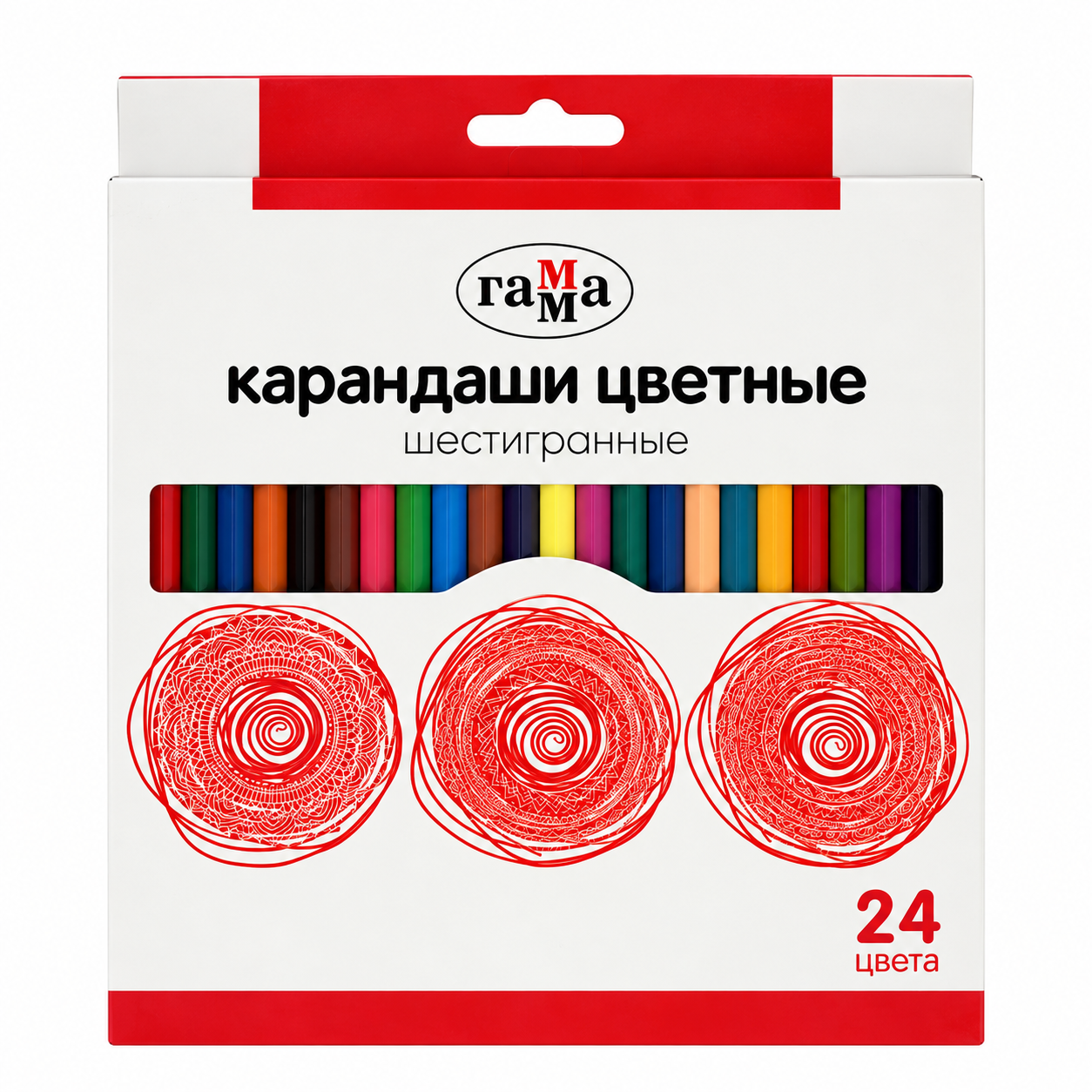 Карандаши цветные 24 цвета ГАММА® "Оранжевое солнце"