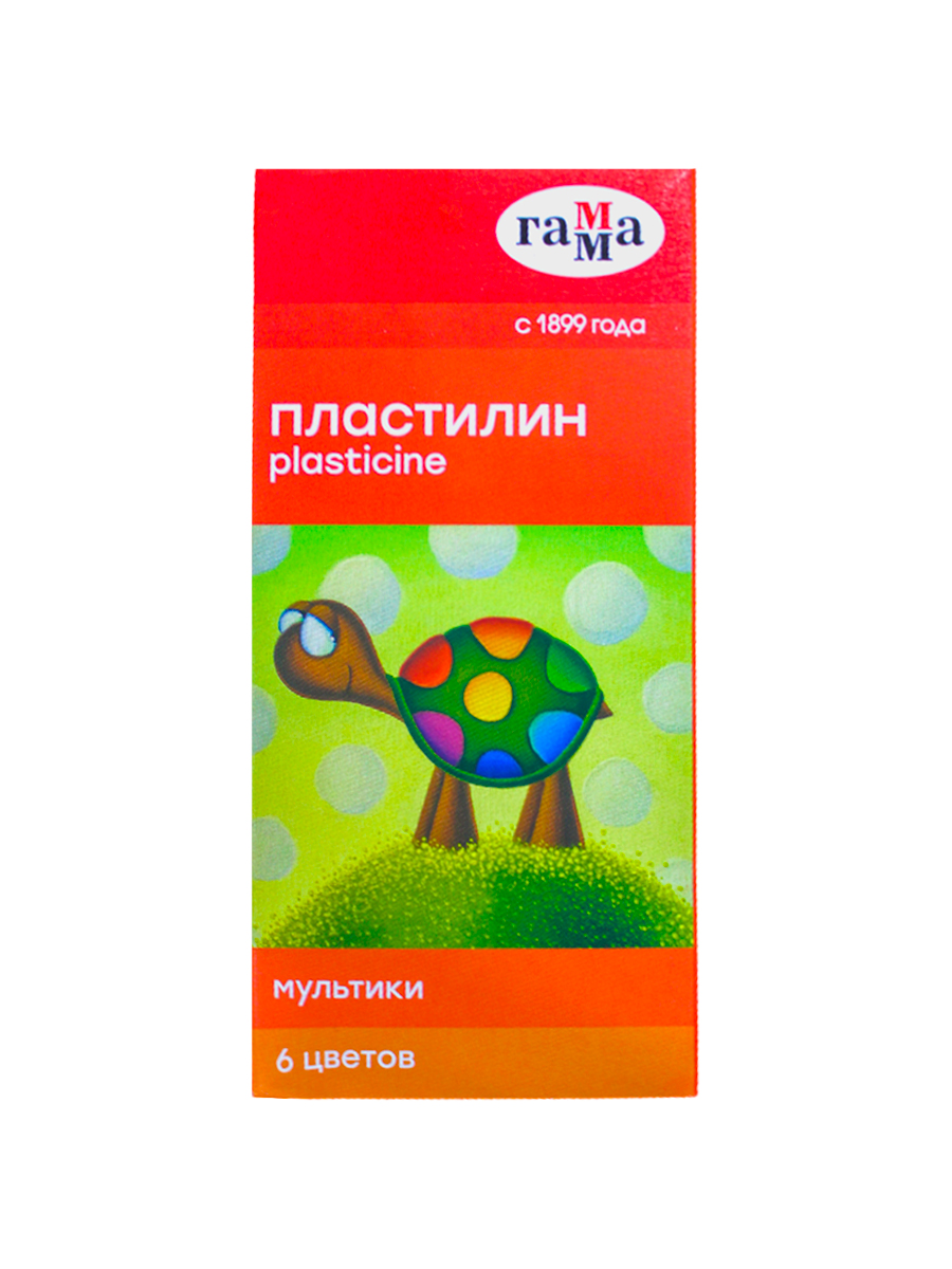 Пластилин «Гамма» Мультики 6 цветов со стеком