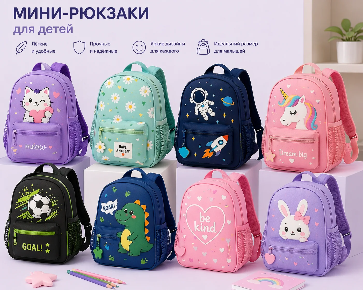 Мини-рюкзаки для детей